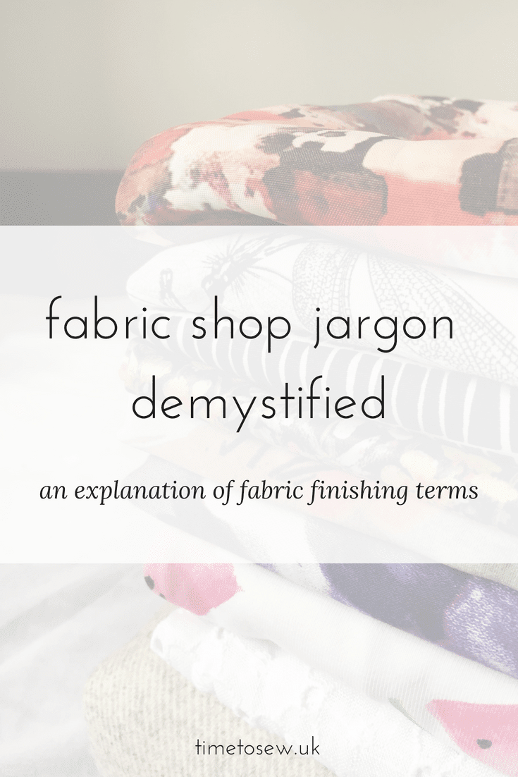 fabric shop jargon demystified
